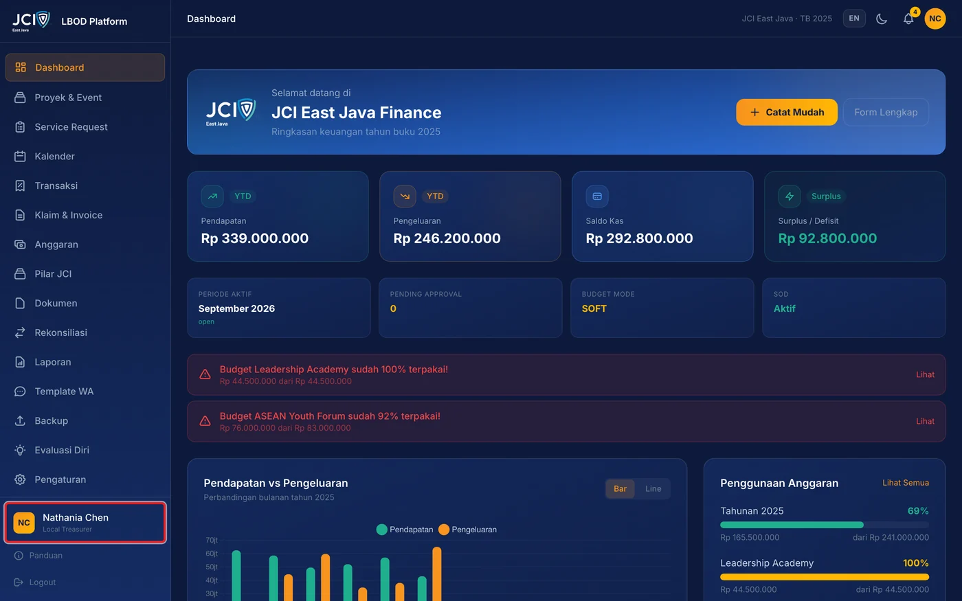 Langkah 1: Klik nama Anda di bagian bawah sidebar untuk membuka Profil Saya.